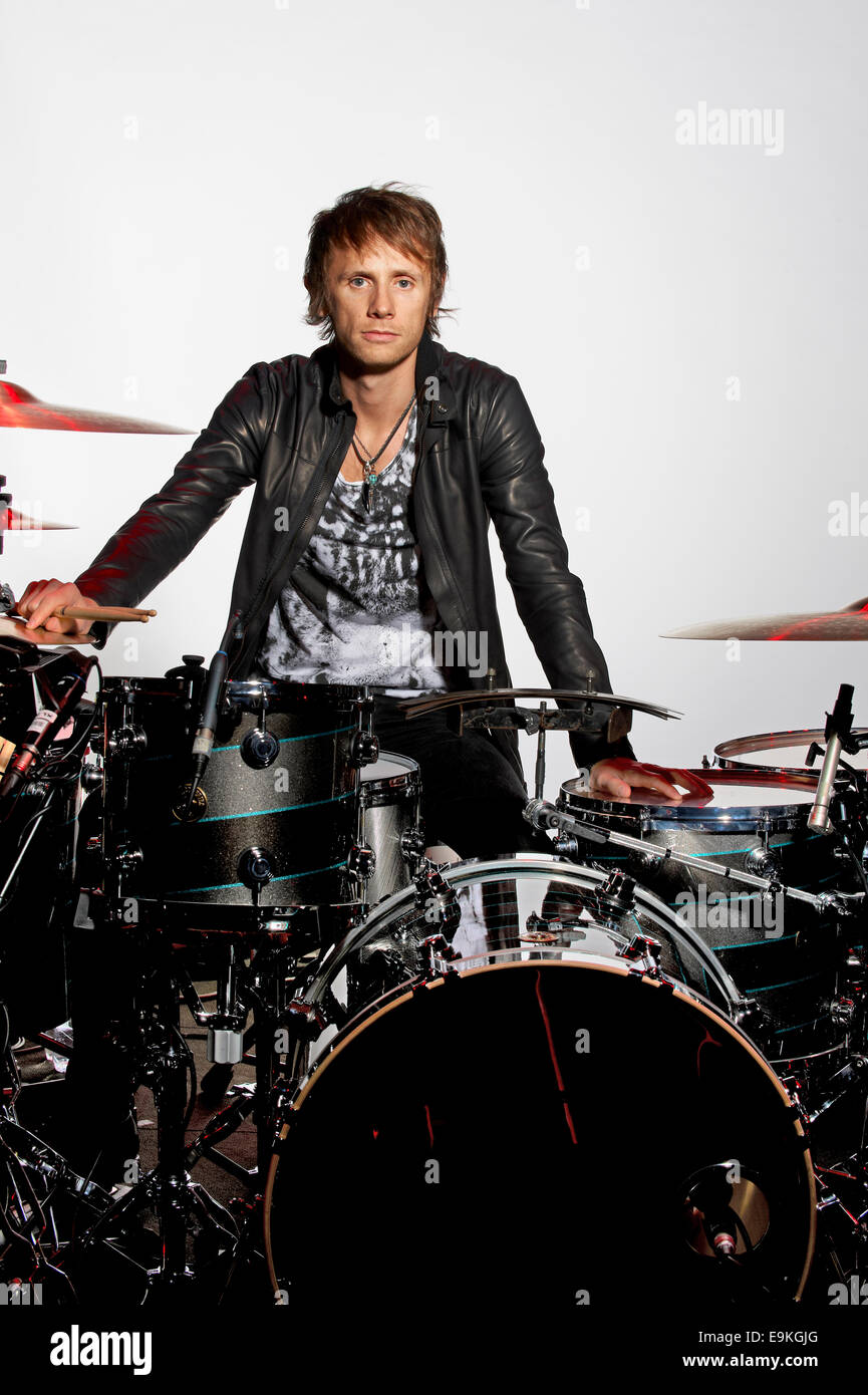 Schlagzeuger, Dom Howard von Muse Stockfoto