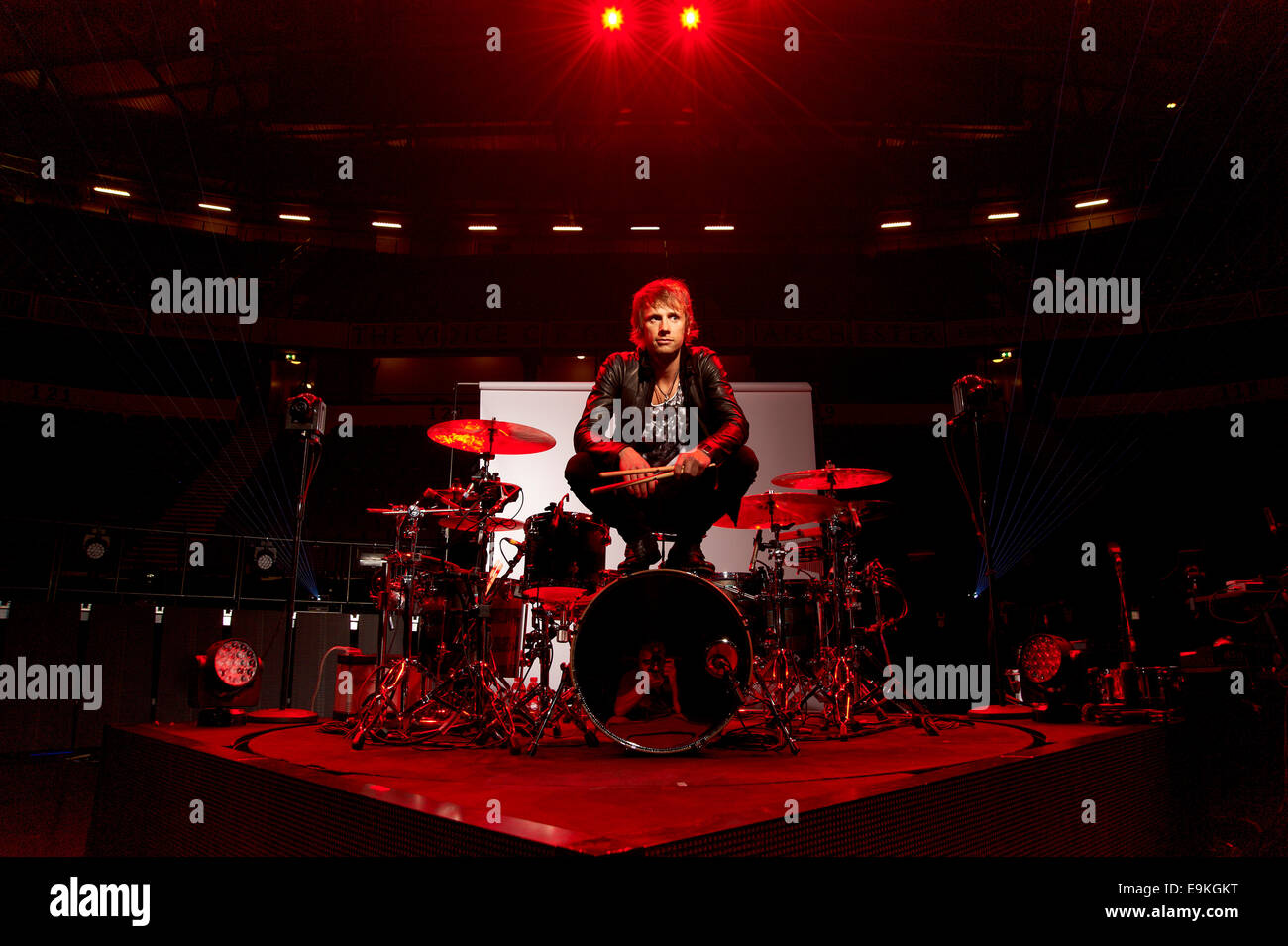 Schlagzeuger, Dom Howard von Muse Stockfoto