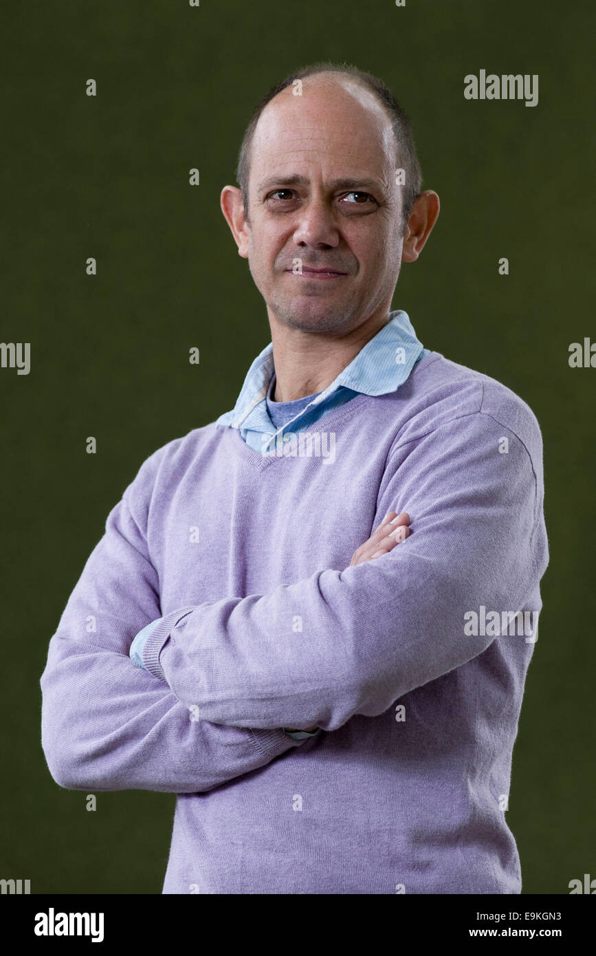 Preisgekrönte südafrikanische Dramatiker und Romancier Damon Galgut erscheint das Edinburgh International Book Festival. Stockfoto