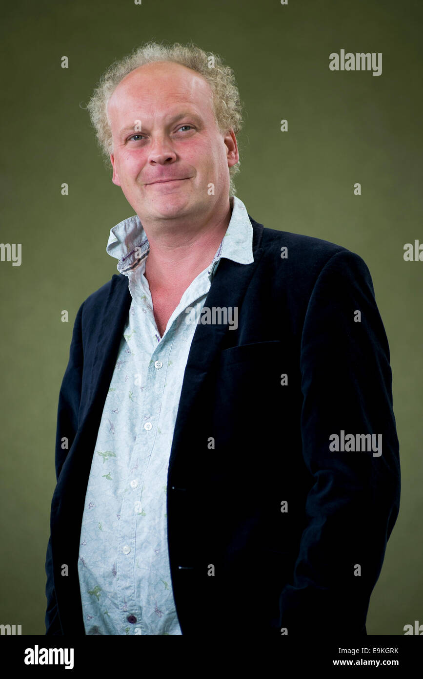 Dichter und Schriftsteller Patrick McGuinness erscheint das Edinburgh International Book Festival. Stockfoto