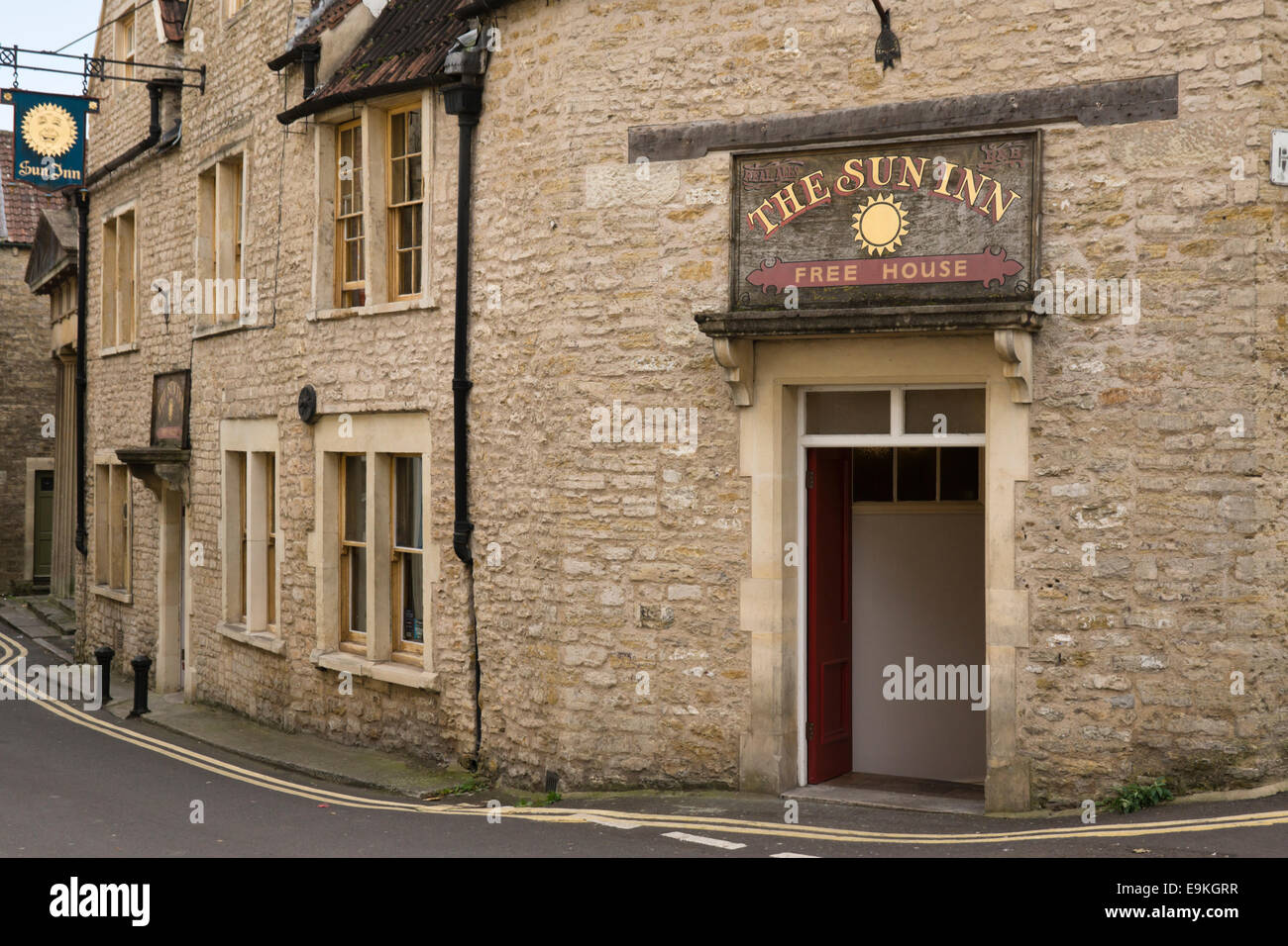 Frome, einer kleinen Stadt in Somerset England The Sun Inn pub Stockfoto