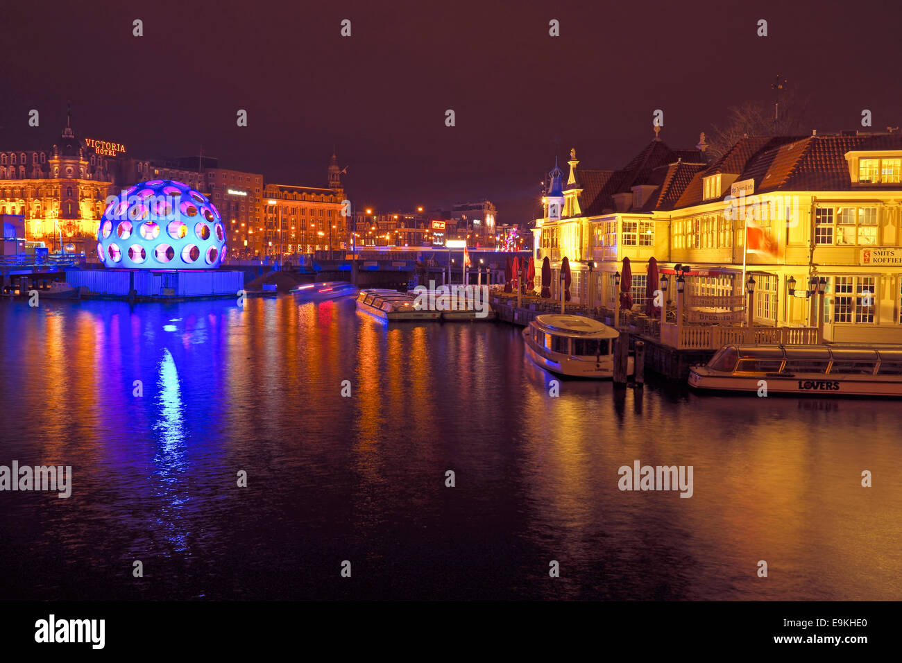 AMSTERDAM, Niederlande-Dezember 26: Festival des Lichts, 26. Dezember 2013 in Amsterdam Niederlande Stockfoto