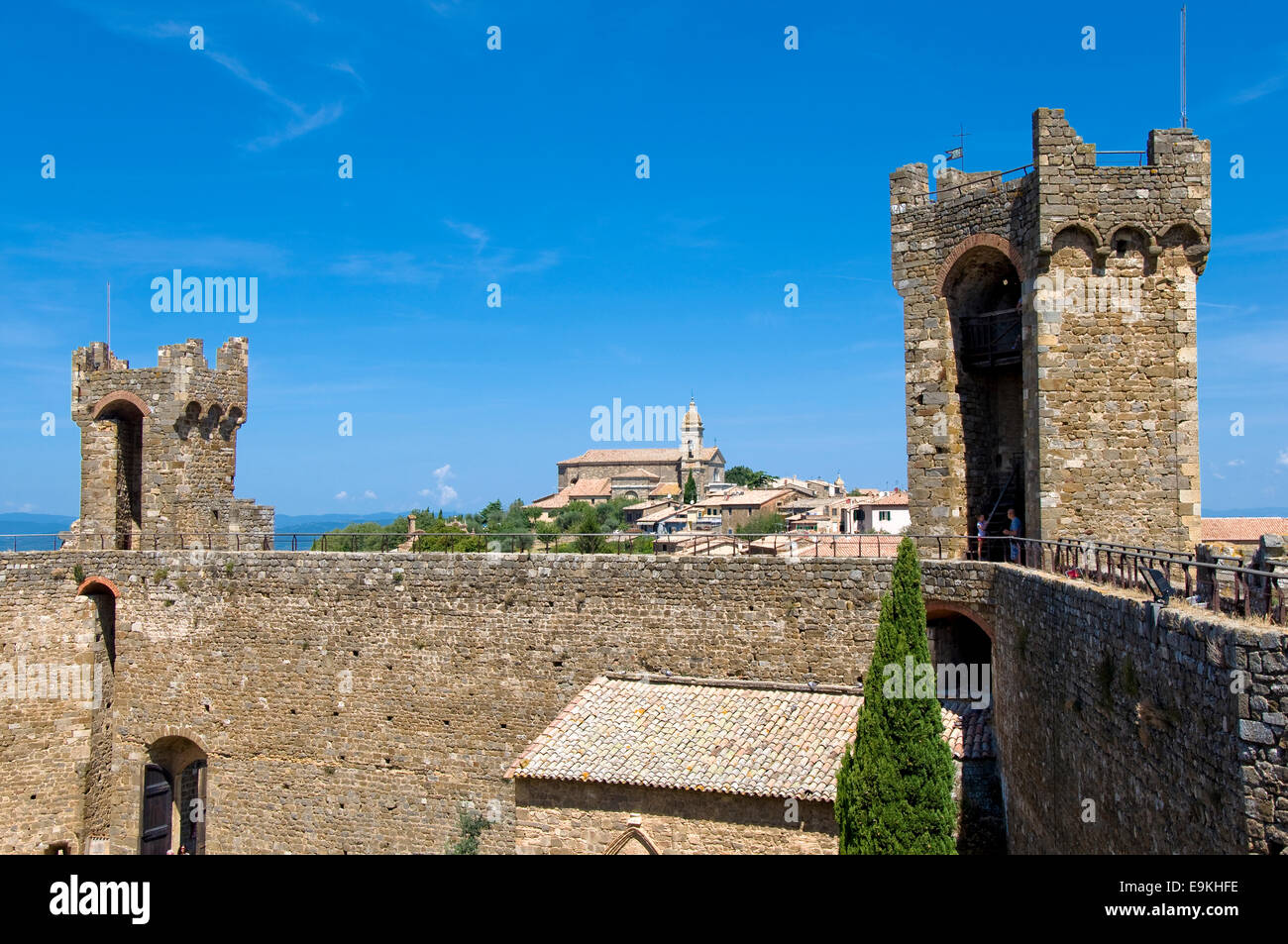 Festung, Montalcino, Siena, Toskana, Italien Stockfoto