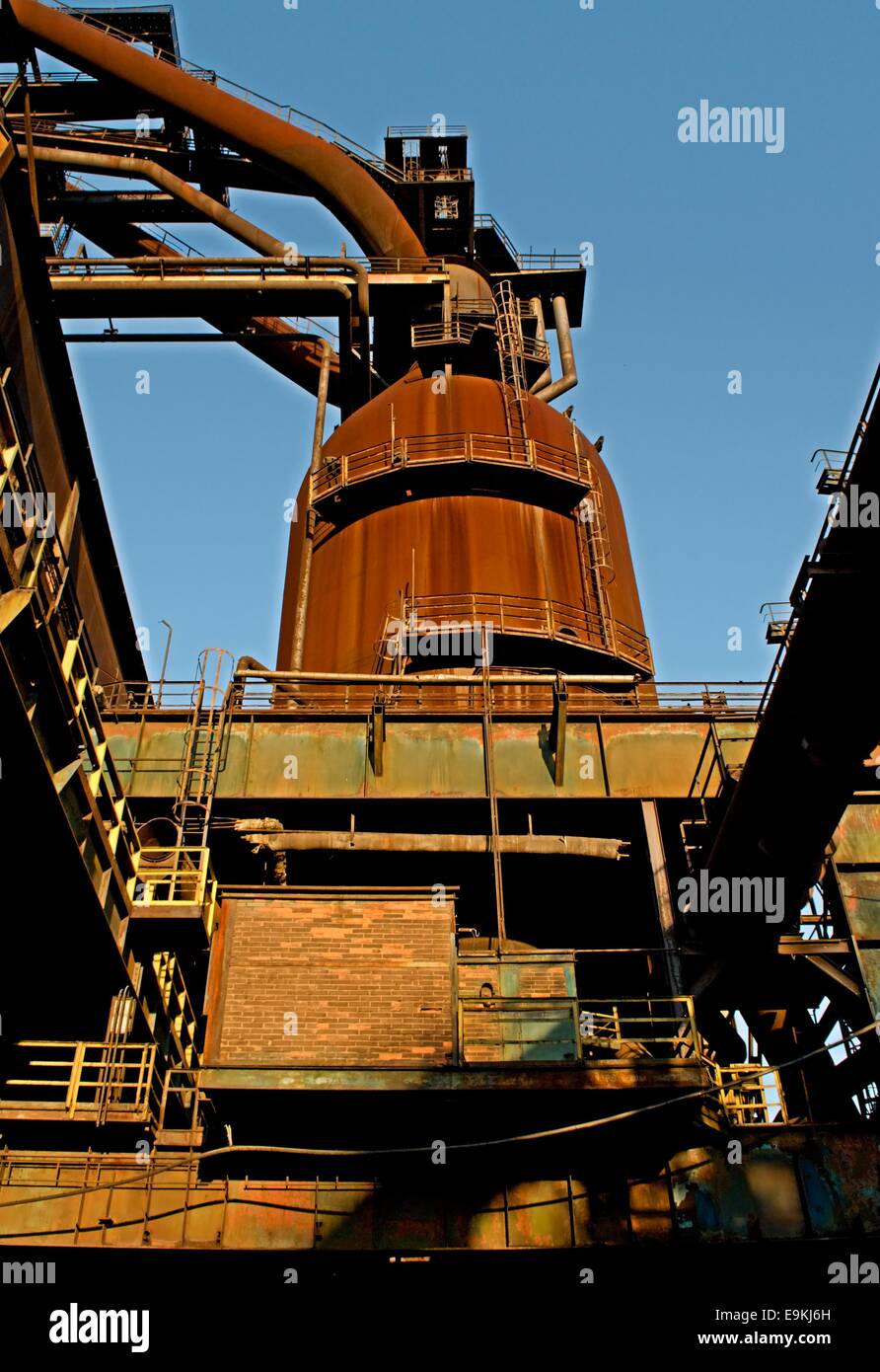 Hochofen im metallurgischen Bereich in Dolni Vitkovice, Ostrava Stockfoto