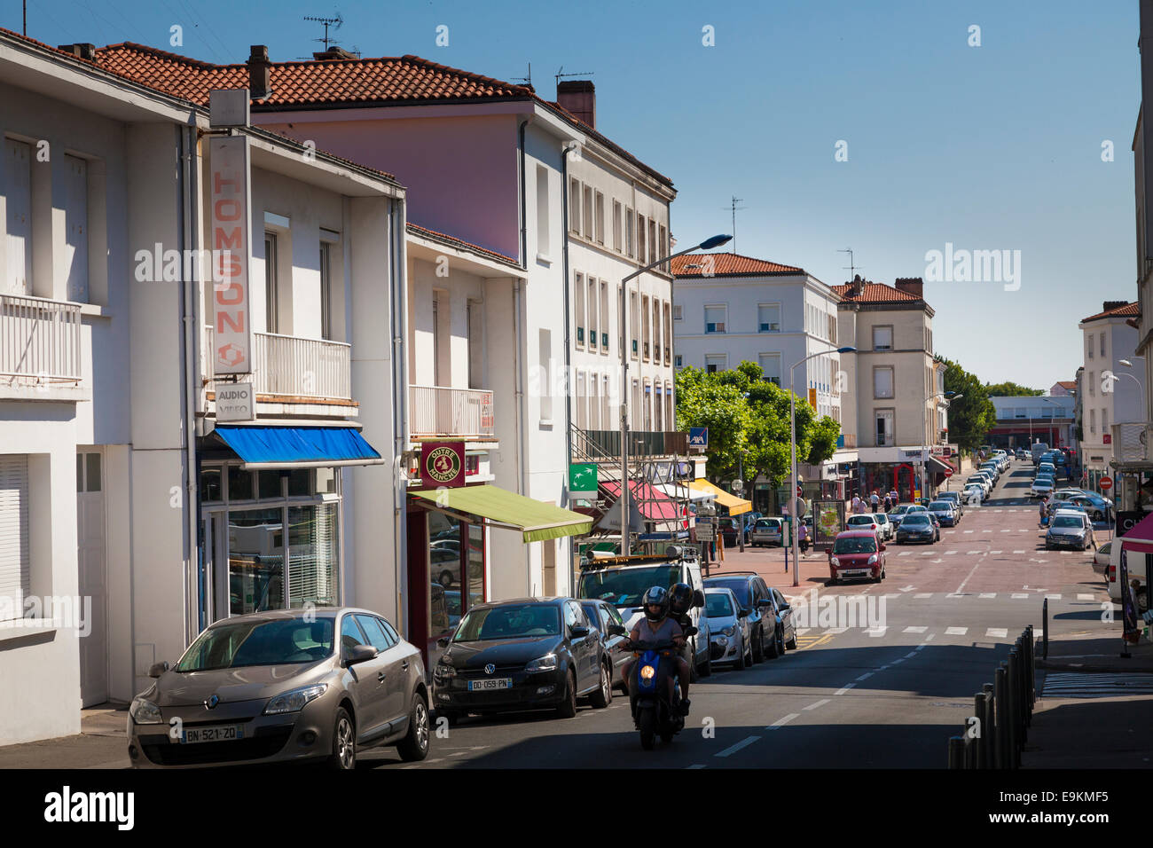 Belebten Straße im Zentrum von Royan Frankreich Stockfoto