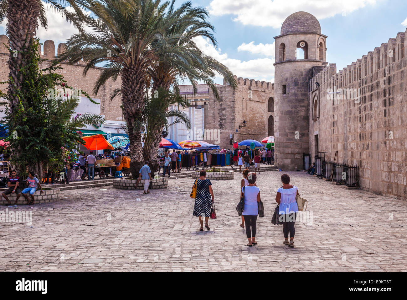 Der Place De La Grande-Moschee in Sousse, Tunesien. Stockfoto