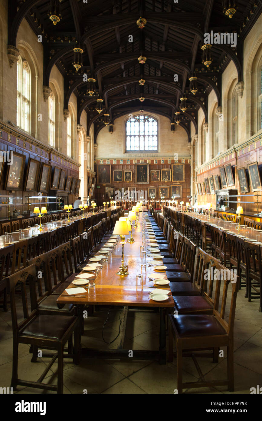 Der Burgsaal, Christ Church University of Oxford, Oxfordshire, England, Vereinigtes Königreich Stockfoto