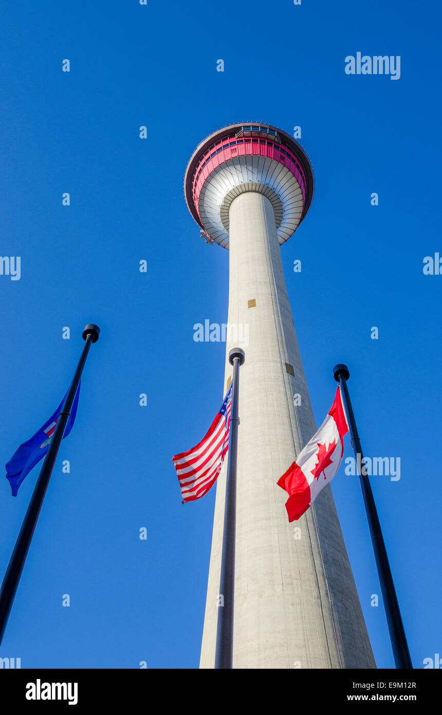 Der Calgary Tower, Calgary, Alberta, Kanada Stockfoto
