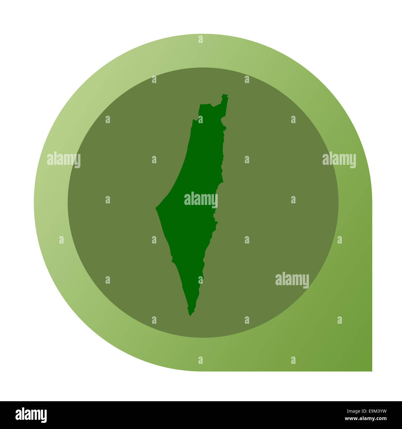 Isolierten Israel Karte Stecknadel im flachen Web-Design-Stil. Stockfoto