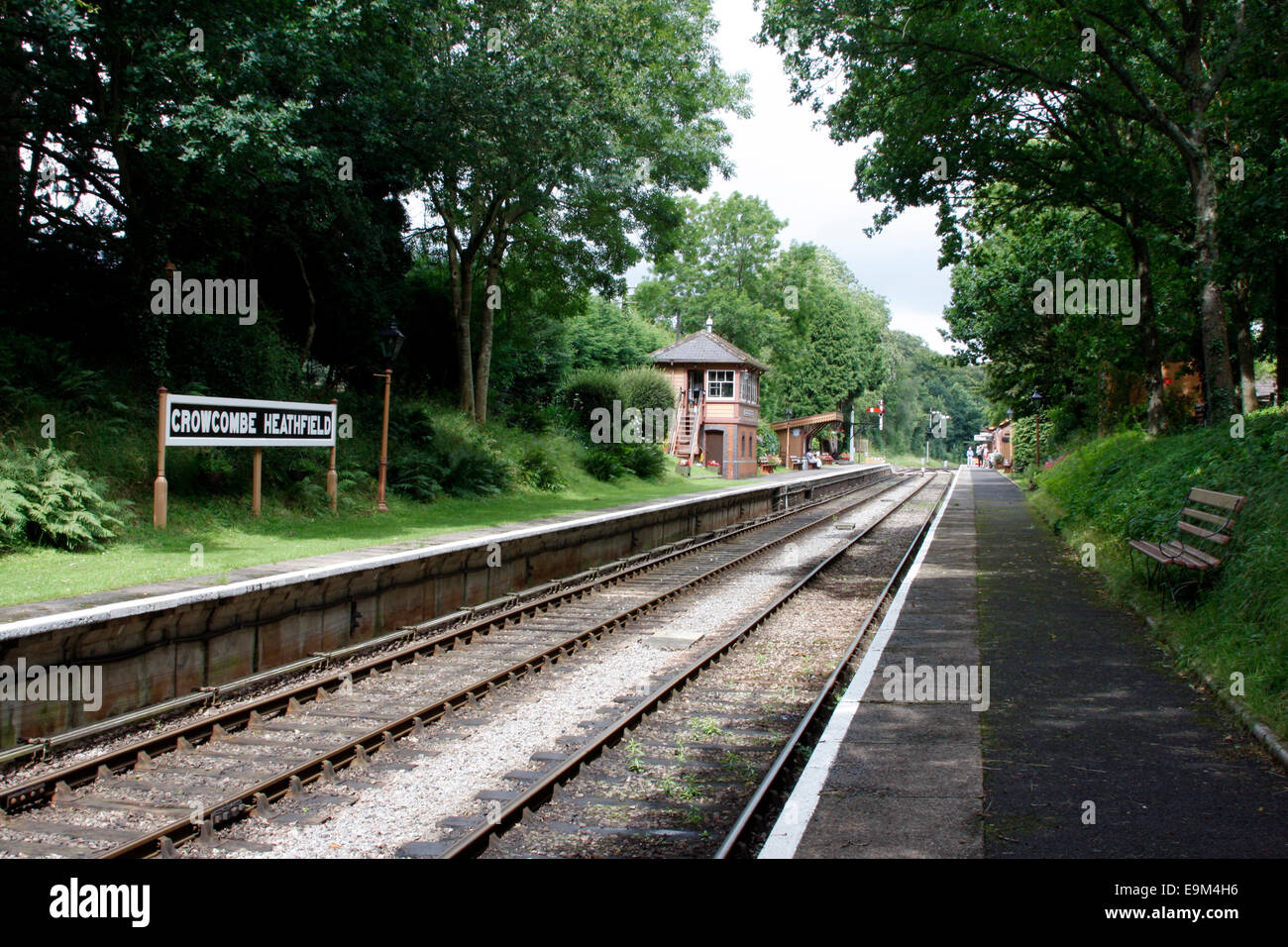 Crowcombe Heathfield Station auf der West Somerset Railway Stockfoto