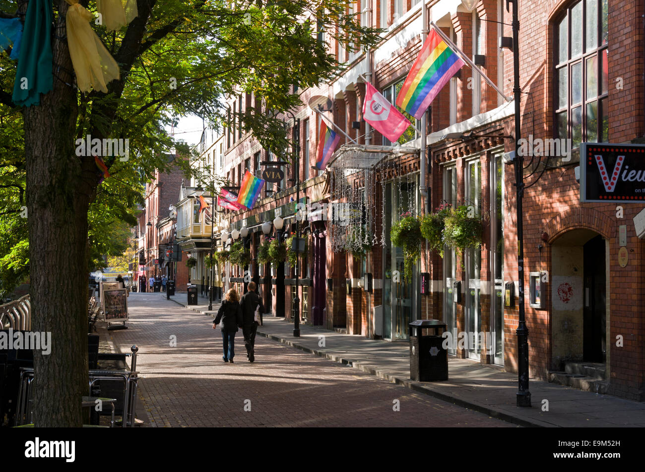Canal Street, Manchester, England, UK.  Manchesters "Gay Village". Stockfoto