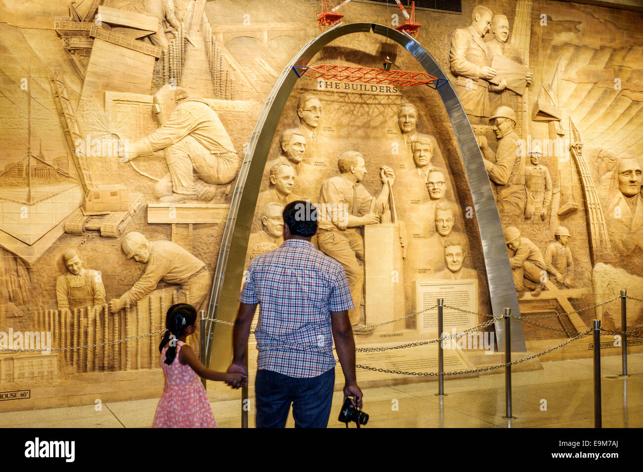 Saint St. Louis Missouri, Gateway Arch, Memorial, Catenary, Jefferson National Expansion Memorial, Park, innen, Besucherzentrum, Zentrum, Ausstellung exhi Stockfoto
