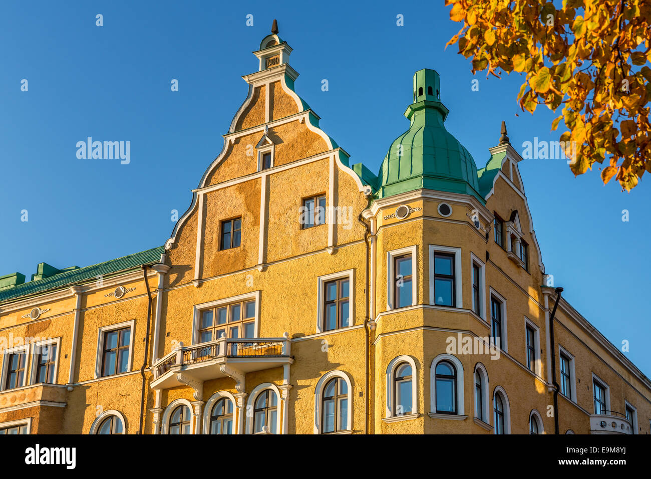 Typische finnische Architektur um 1900, Jugendstil, Helsinki, Finnland Stockfoto