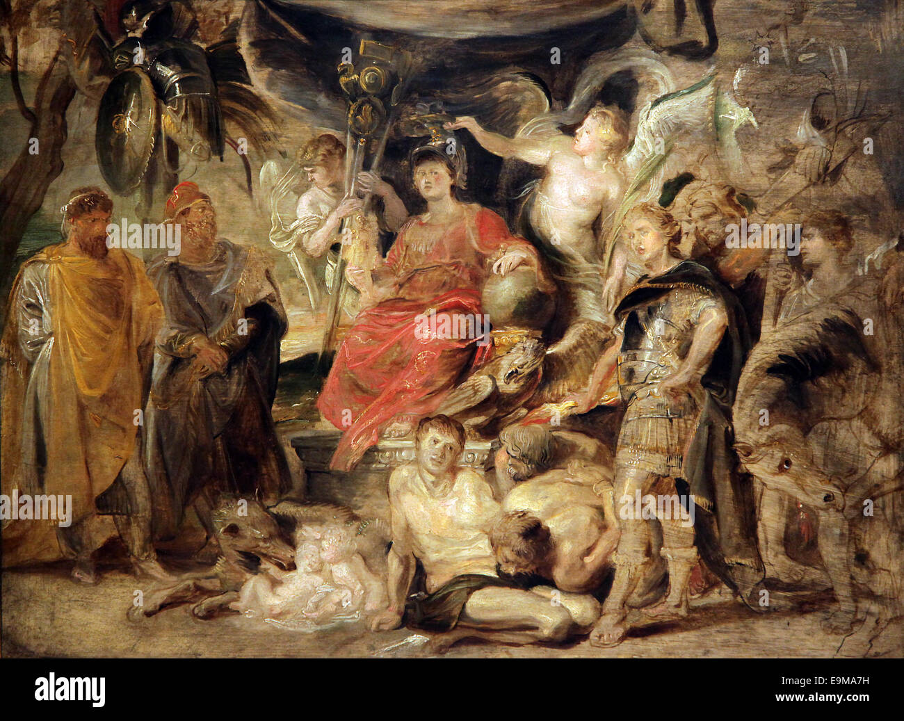 Der Triumph von Rom der junge Kaiser Konstantin zu Ehren Roms von Peter Paul Rubens. (c.1622) Rubens (1577-1640) Stockfoto