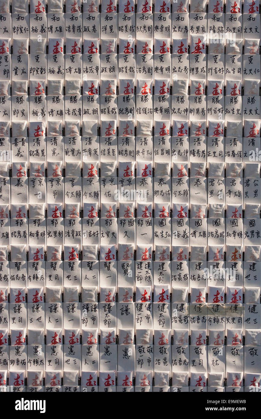 Full-Frame-Schuss von Papieren mit nicht-westlichen Skript Stockfoto