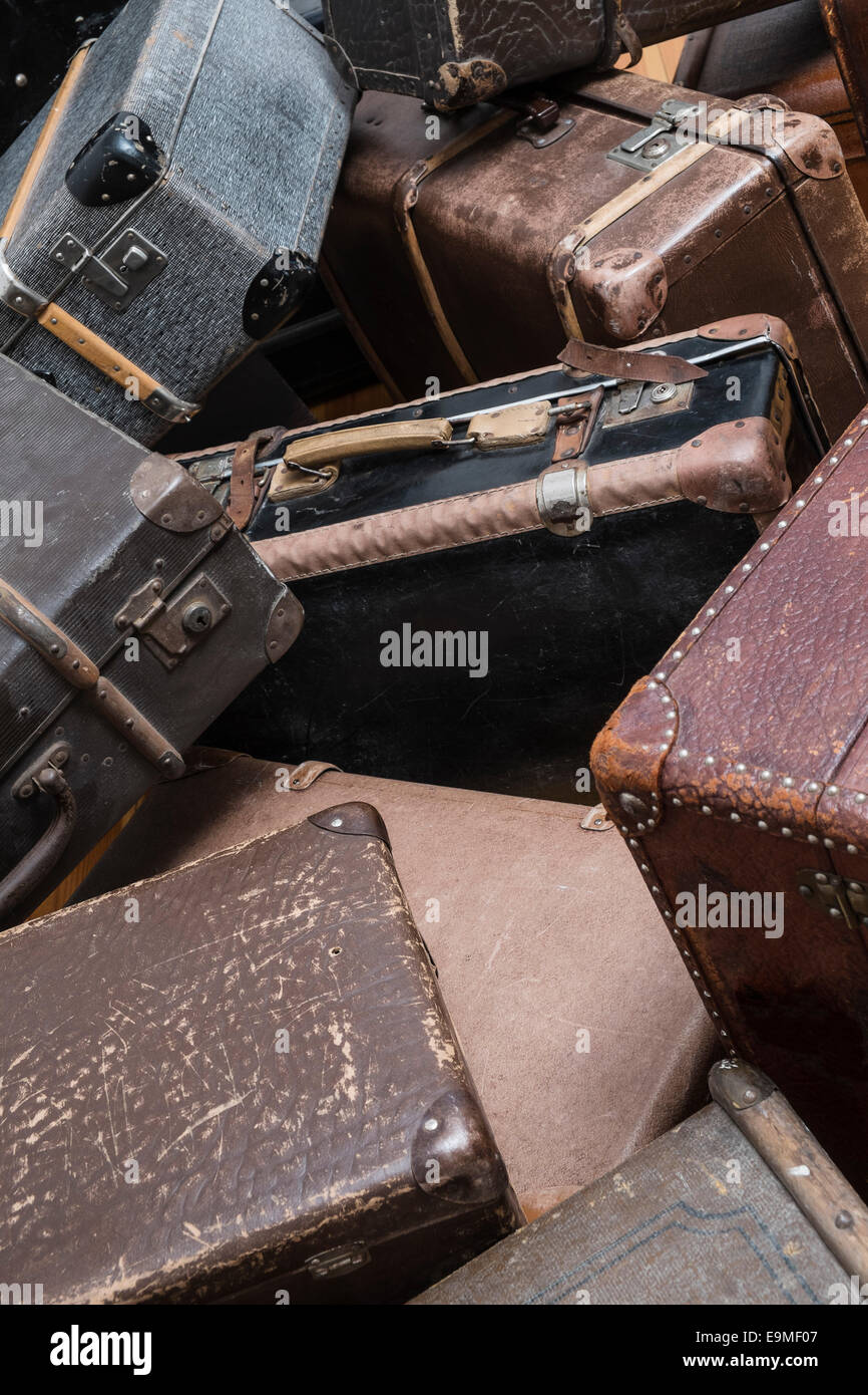 Full-Frame geschossen von alten Koffer Stockfoto