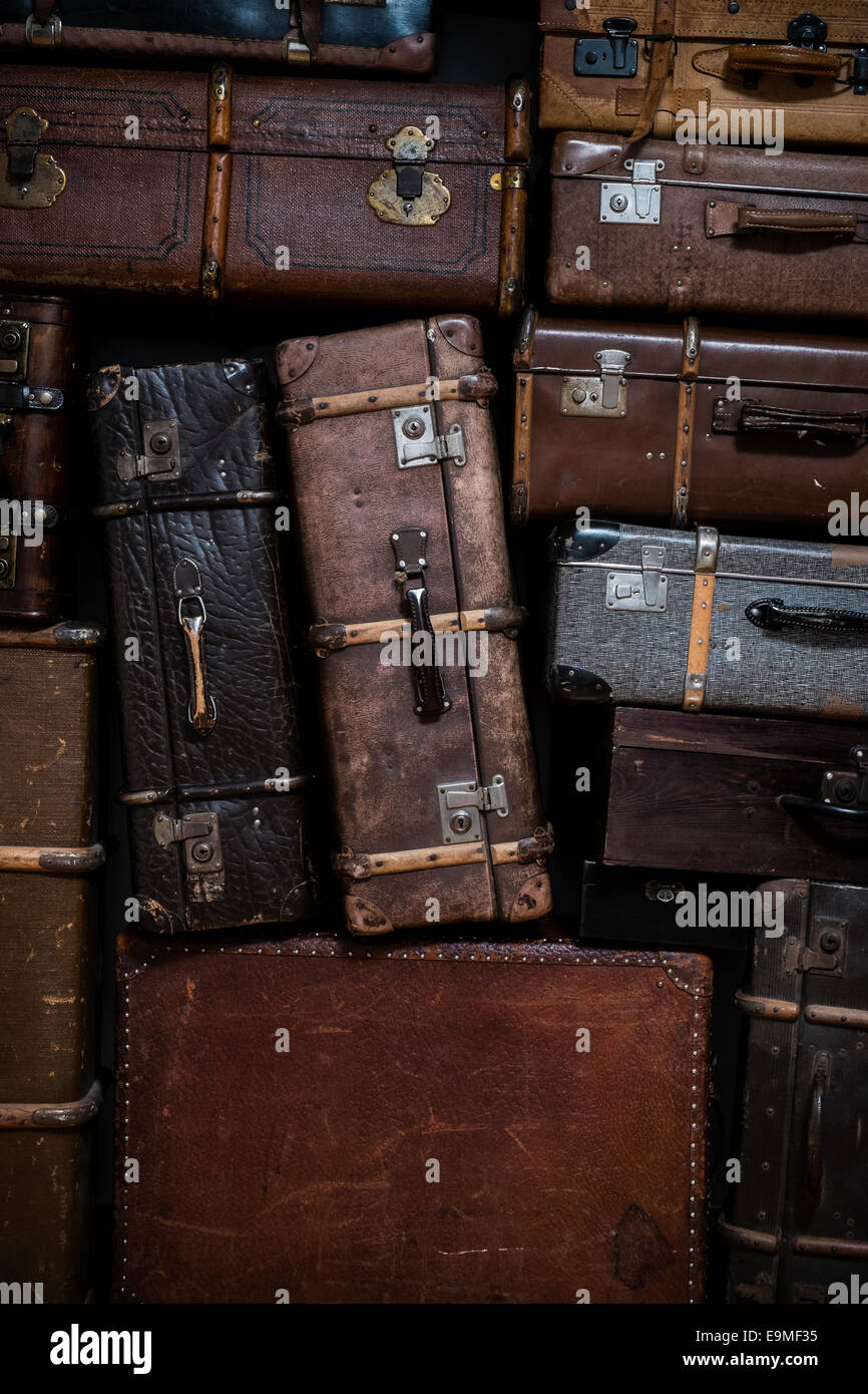 Full-Frame geschossen von alten Koffer Stockfoto