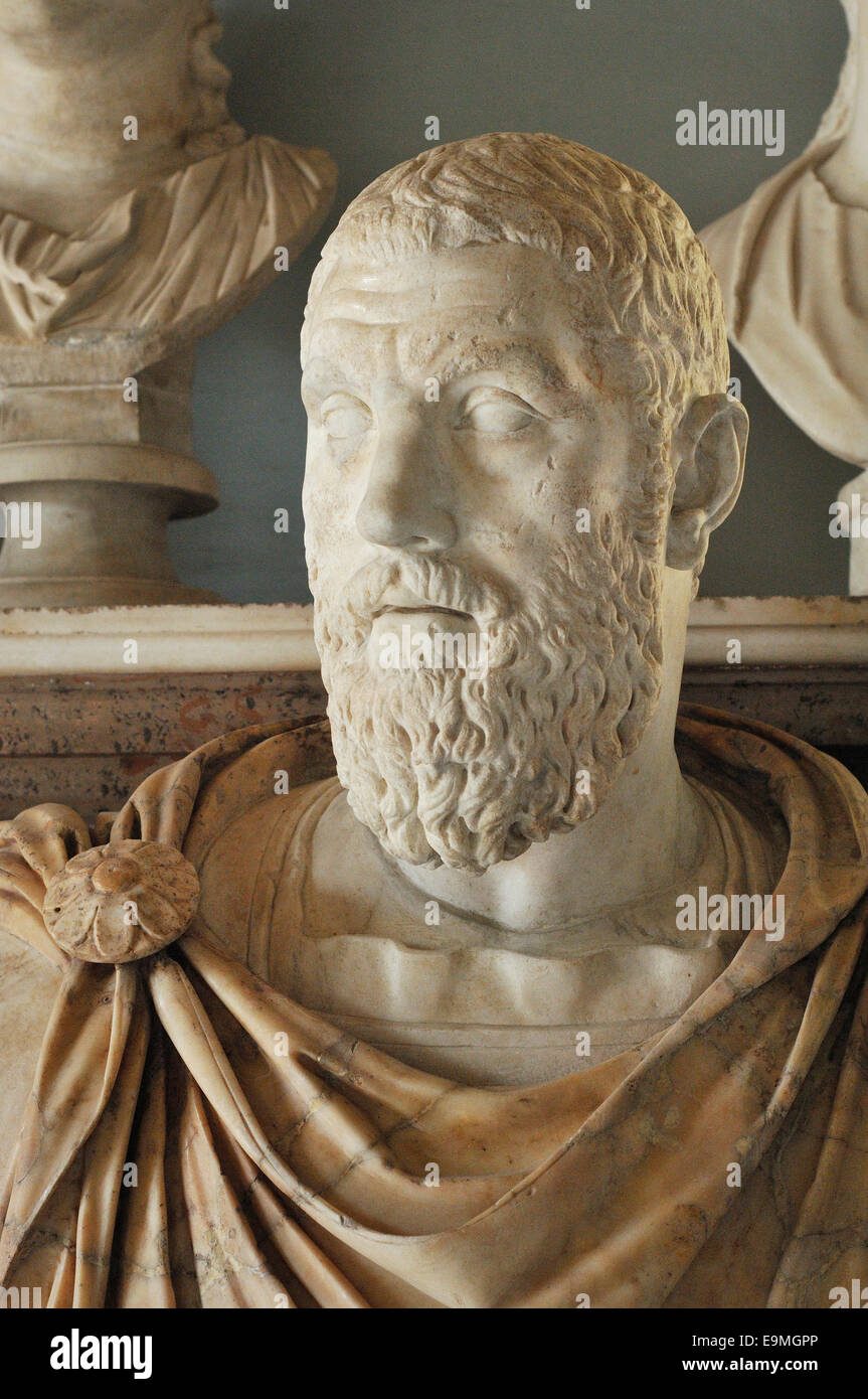 Römische Kaiser Macrinus Kapitolinischen Museen Musei Capitolini Rom Italien Stockfoto