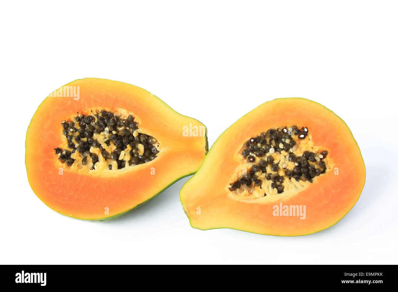 Reife Papaya Frucht (Carica Papaya) Stockfoto