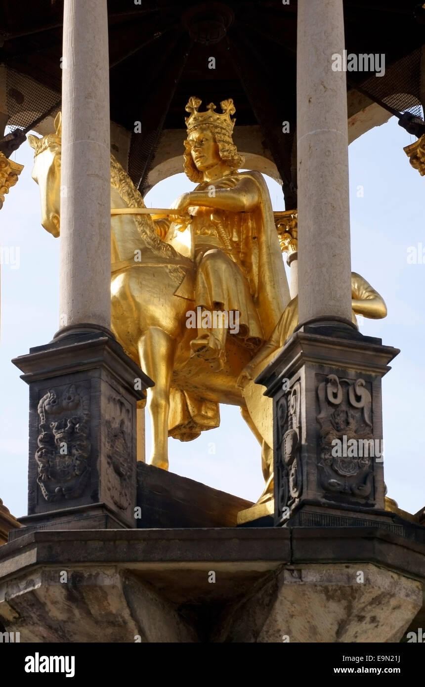 Goldener Reiter Stockfoto