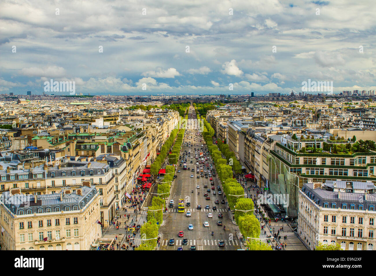 Avenue des Champs-Elysées, Paris Stockfoto