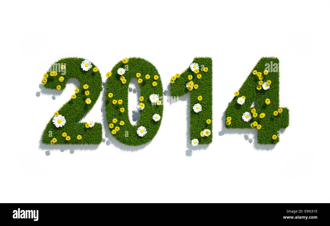 Neujahr 2014 3d logo Stockfoto