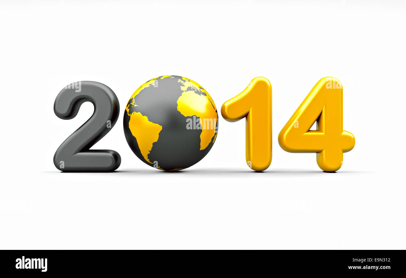 Neujahr 2014 Stockfoto