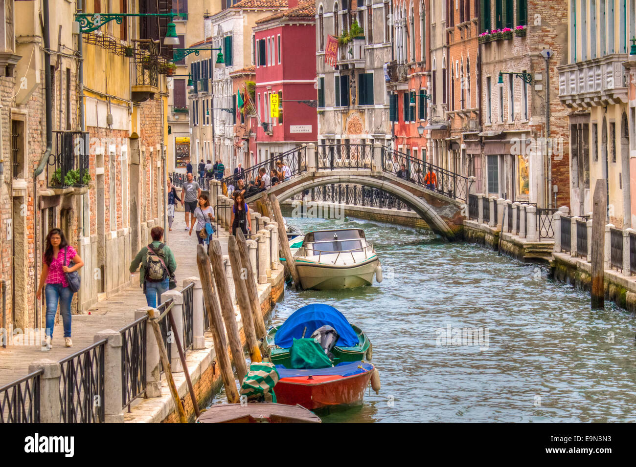 Wasser-Kanal in Venedig, Italien Stockfoto