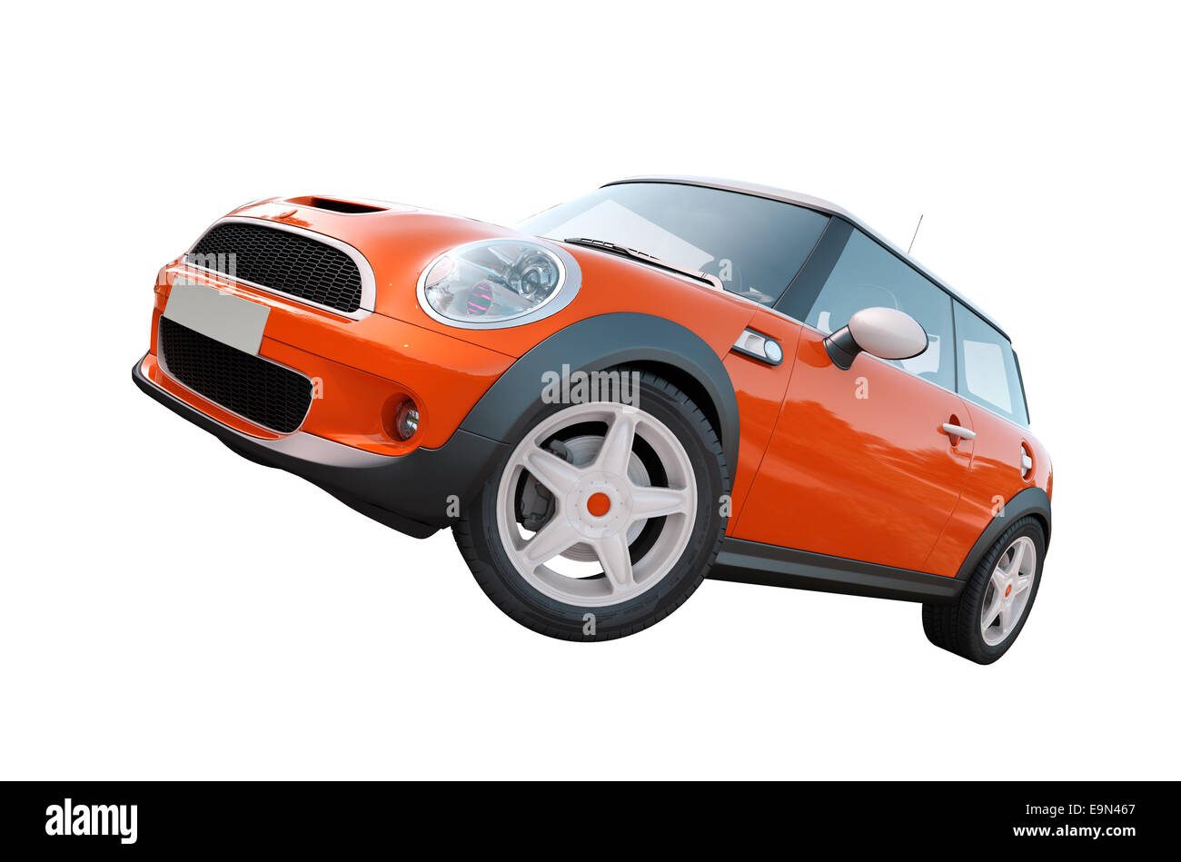 Moderne Kleinwagen isoliert Stockfoto