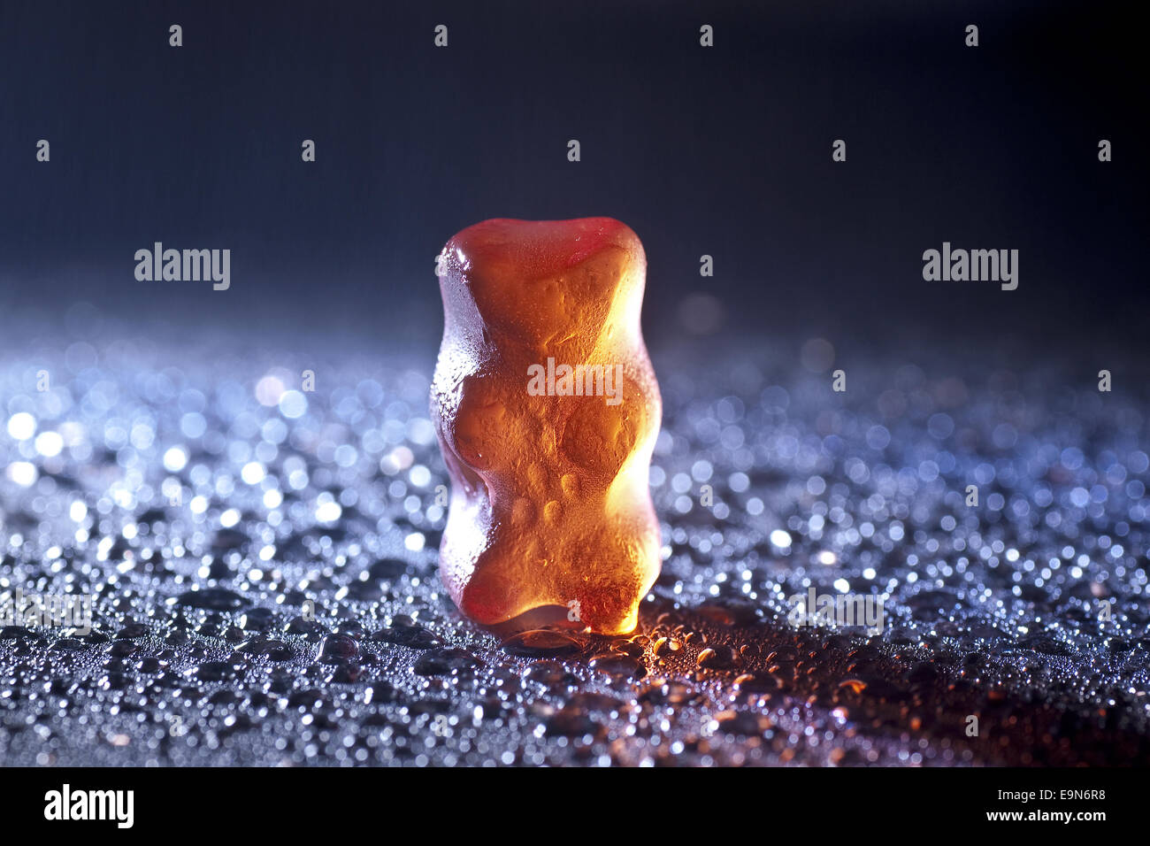 Regentag - Gummibärchen Stockfoto