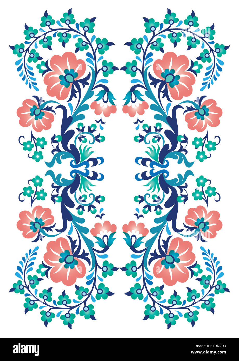 Das grundlegende Muster Blau Stockfoto