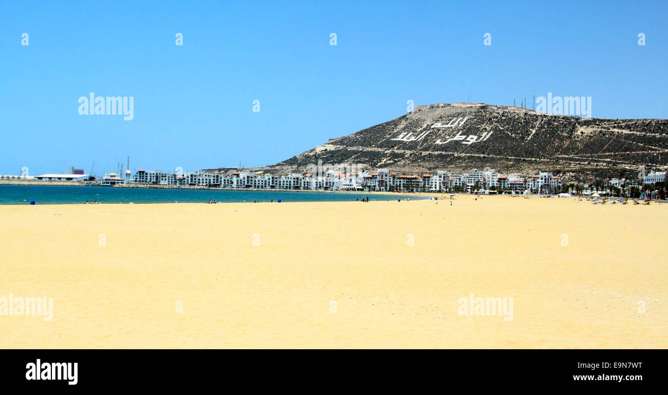 Der schöne Strand (Bild gemacht in Agadir, Marokko) Stockfoto
