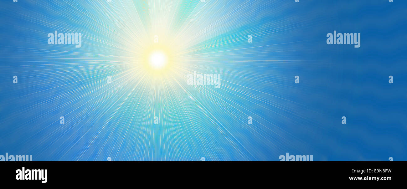 Streaming-Sonnenlicht-Grafik Stockfoto