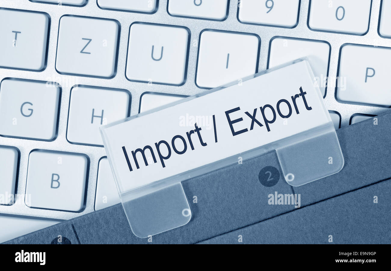 Import und Export Stockfoto