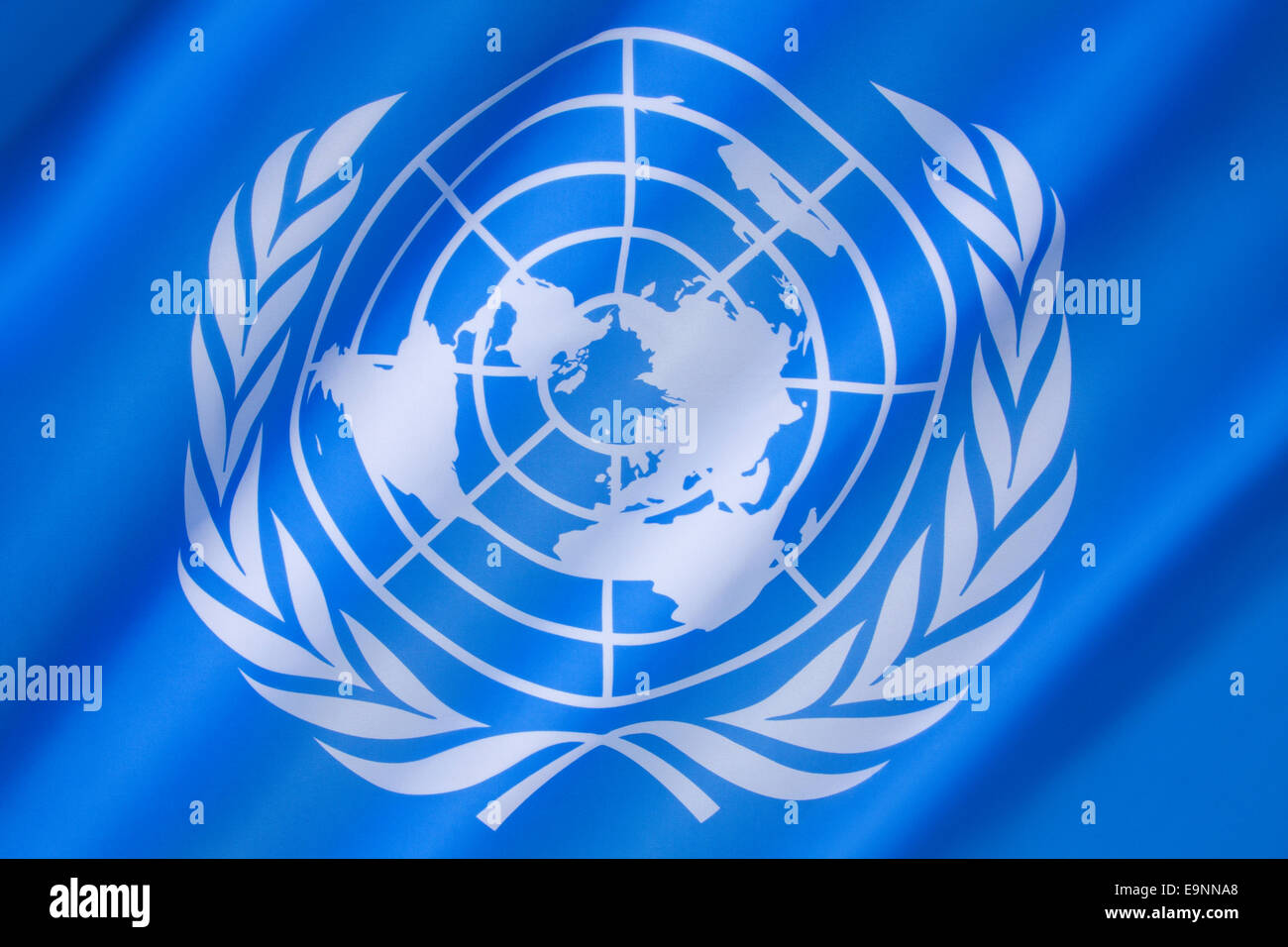 Flagge der Vereinten Nationen Stockfoto