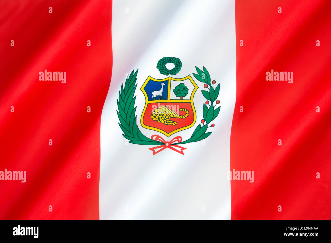 Flagge von Peru Stockfoto