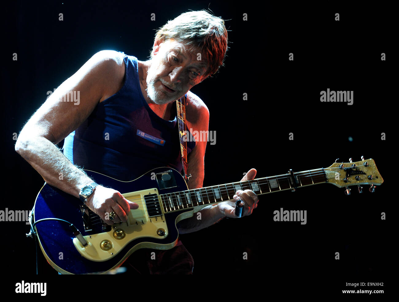 Prag, Tschechische Republik. 30. Oktober 2014. Britischer Sänger und Gitarrist Chris Rea führt während eines Konzerts in Prag, Tschechische Republik, 30. Oktober 2014. Bildnachweis: Michal Krumphanzl/CTK Foto/Alamy Live-Nachrichten Stockfoto