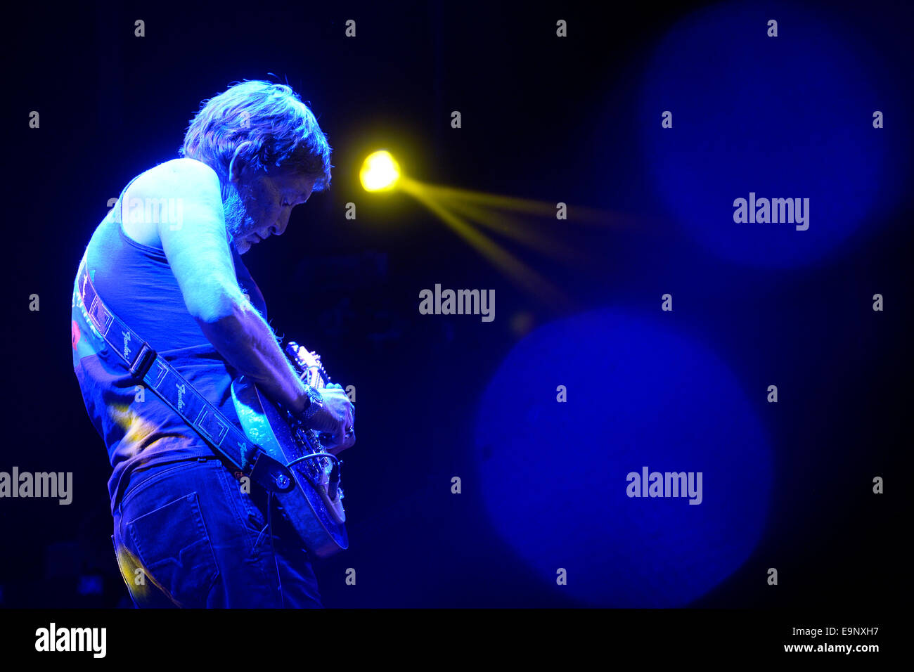 Prag, Tschechische Republik. 30. Oktober 2014. Britischer Sänger und Gitarrist Chris Rea führt während eines Konzerts in Prag, Tschechische Republik, 30. Oktober 2014. Bildnachweis: Michal Krumphanzl/CTK Foto/Alamy Live-Nachrichten Stockfoto