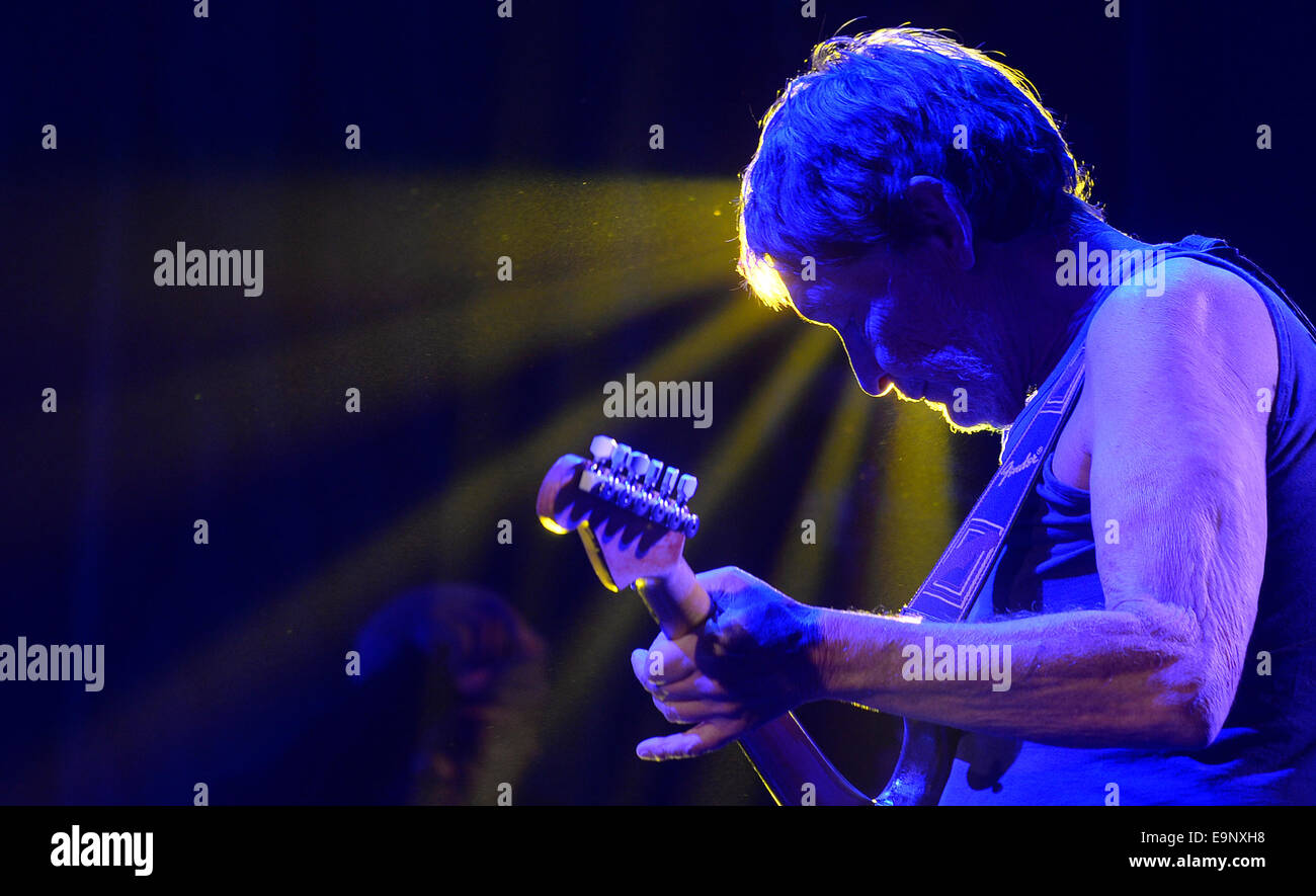 Prag, Tschechische Republik. 30. Oktober 2014. Britischer Sänger und Gitarrist Chris Rea führt während eines Konzerts in Prag, Tschechische Republik, 30. Oktober 2014. Bildnachweis: Michal Krumphanzl/CTK Foto/Alamy Live-Nachrichten Stockfoto