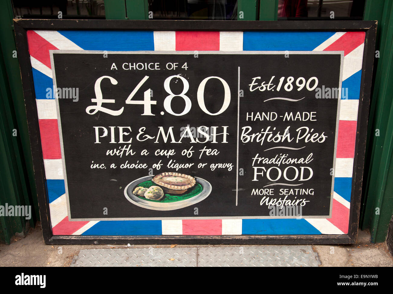 Goddards Pie & Maische Shop in Greenwich, London, UK, Stockfoto