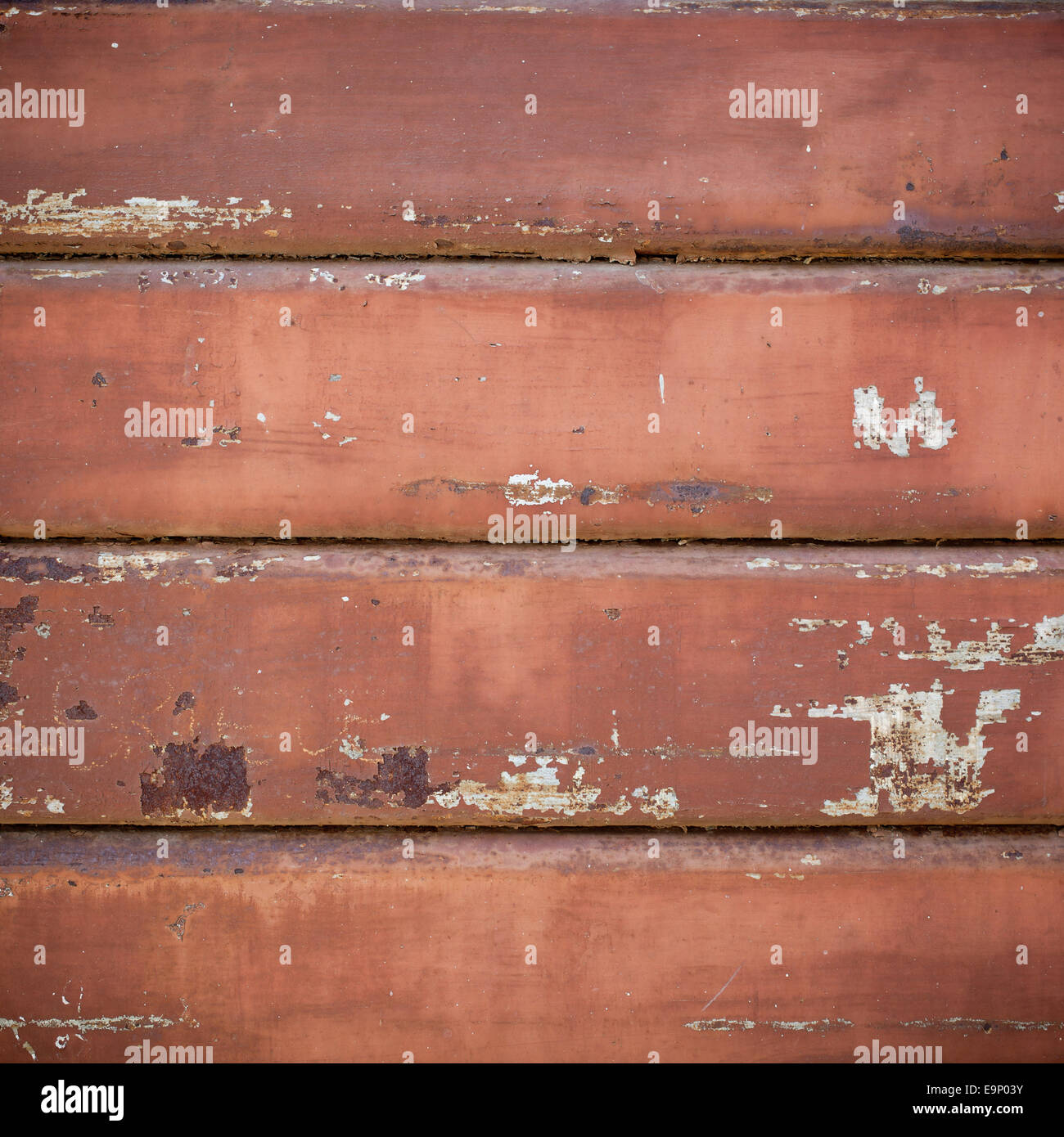 Hintergrundfoto von einem rostigen alten Eisen rolling-Shutter. Stockfoto