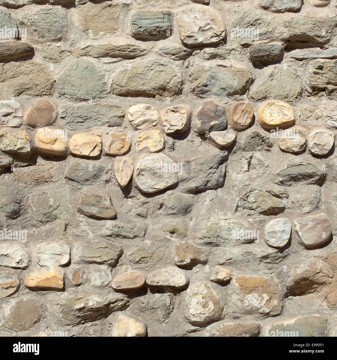 Nahaufnahme der Steinmauer Textur Hintergrund. Stockfoto