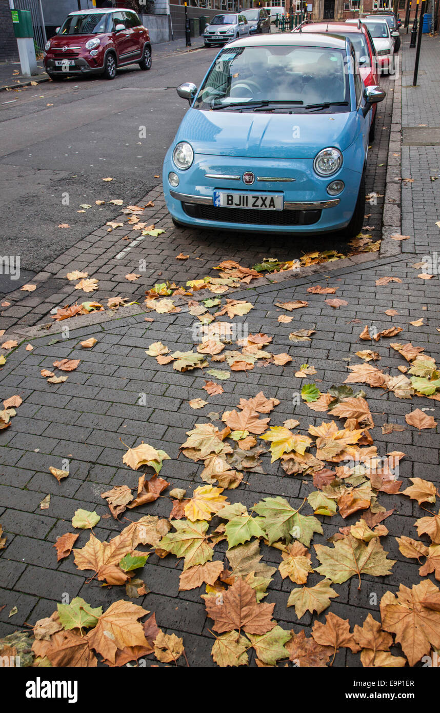 Herbst auf einem britischen Street, England, UK Stockfoto