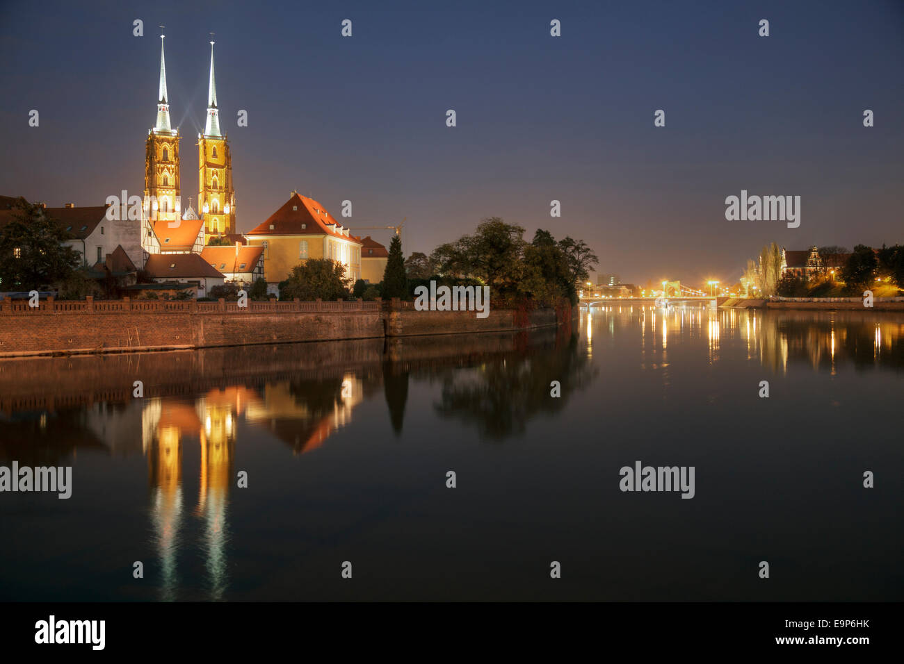 Dominsel Ostrow Tumski, Wroclaw, Polen Stockfoto