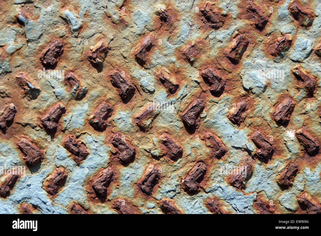 Hintergrund-Metall mit Rost Stockfoto