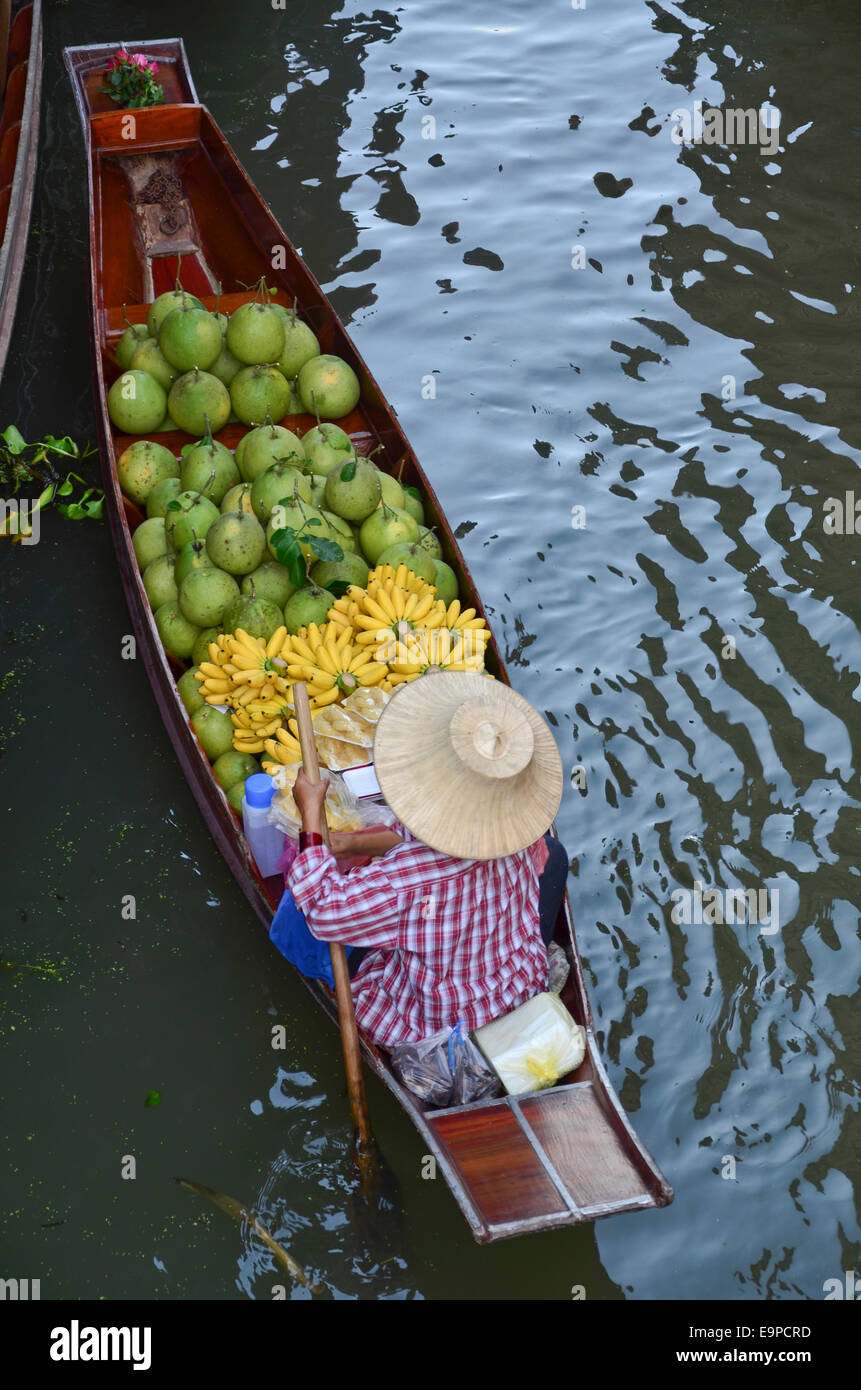 Schwimmenden Markt in Damnoen Saduak, Thailand Stockfoto