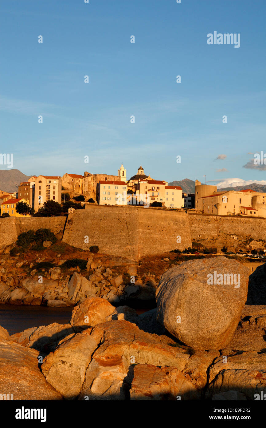 Die Zitadelle von Calvi, Korsika, Frankreich Stockfoto