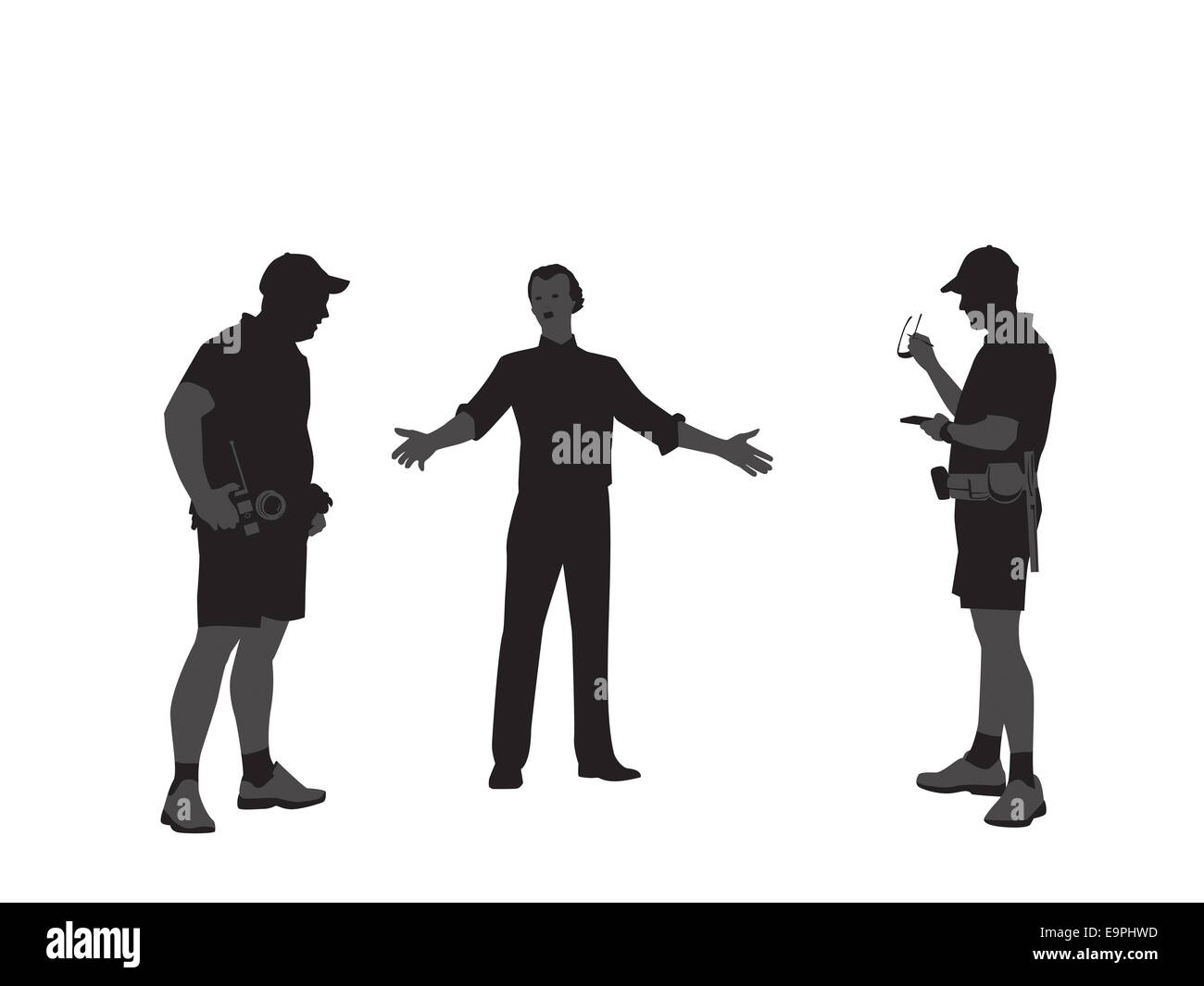 Fuß-Patrouille Check Illustration Stockfoto