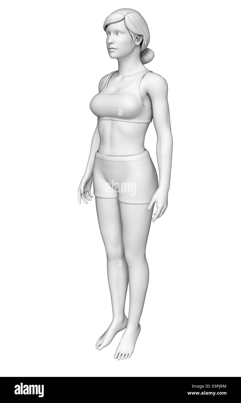 Darstellung des weiblichen Körpers artwrok Stockfoto