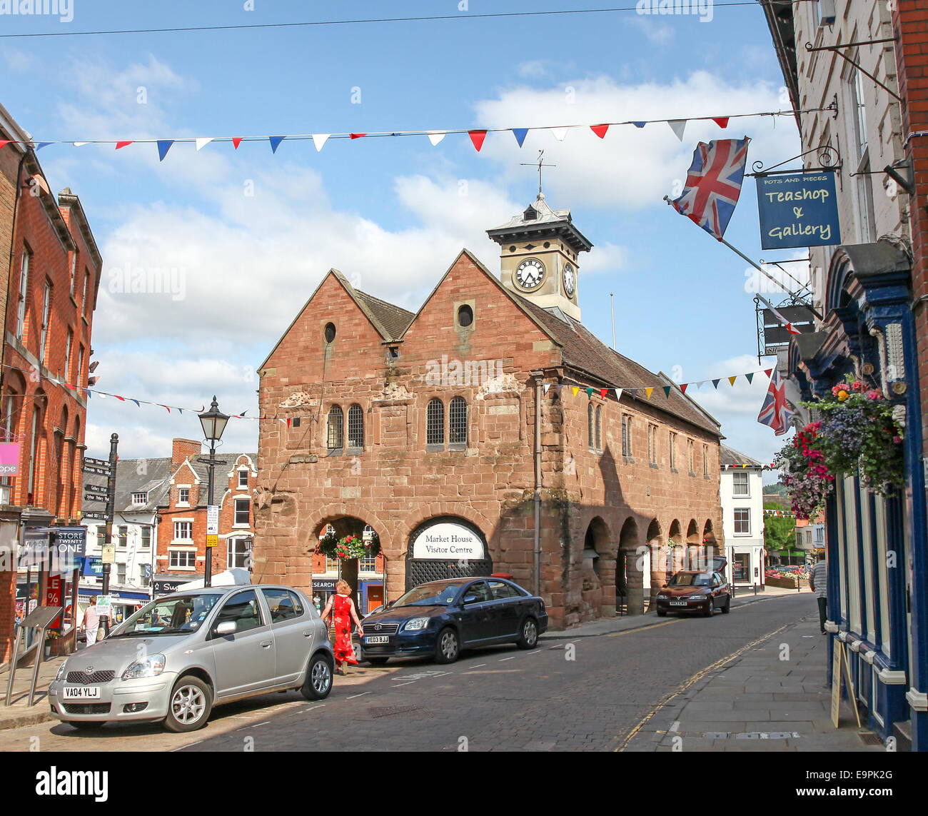 The Market Hall, Market Place, High Street, Ross on Wye, Herefordshire, England, Großbritannien Stockfoto